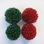 Christmas Red Green Metal Wire Beads Pearls For..