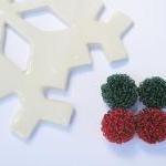 Christmas Red Green Metal Wire Beads Pearls For..