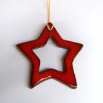 Bored Red Star For Christmas Decoration Ornaments..